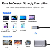 4K USB-C / Type-C to DisplayPort 1.4 + PDData Sync Adapter Cable