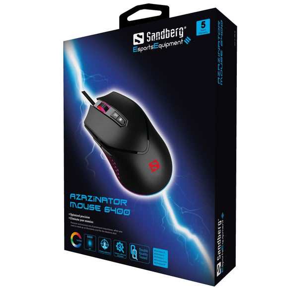 Azazinator 6400 Gaming Mouse, Black