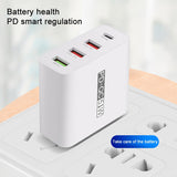 WLX-A6 4 Ports Quick Charging USB Travel Charger Power Adapter, EU Plug