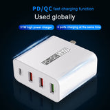 WLX-A6 4 Ports Quick Charging USB Travel Charger Power Adapter, EU Plug