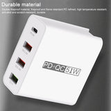 WLX-A6 4 Ports Quick Charging USB Travel Charger Power Adapter, EU Plug