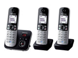 Panasonic KX-TG6823 - trådløs telefon - besvarelsessystem med opkalds-ID + 2 ekstra telefonrør