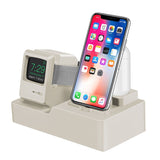 Classic Design 3 in 1 Charging Dock Stand Holder Station for Airpods & iPhone & Apple Watch(White)