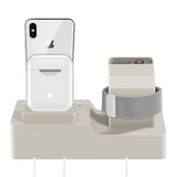 Classic Design 3 in 1 Charging Dock Stand Holder Station for Airpods & iPhone & Apple Watch(White)