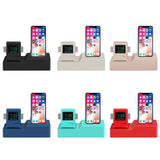 Classic Design 3 in 1 Charging Dock Stand Holder Station for Airpods & iPhone & Apple Watch(White)