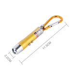 Portable Colorful Metal Shell Mini LED Flashlight Torch Light Laser (Gold)