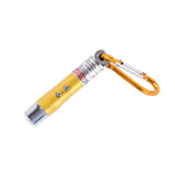 Portable Colorful Metal Shell Mini LED Flashlight Torch Light Laser (Gold)