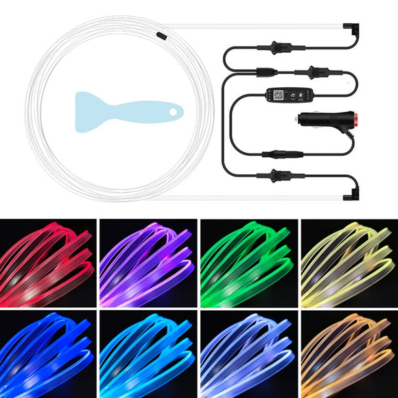 Cigarette Lighter Car Colorful RGB Foot LED Atmosphere Light 5m