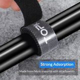 TOPK Reusable & Dividable Nylon Tie-wraps Hook and Loop Fastener Cable Ties, Length:5m