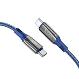 100W Type-C / USB-C to Type-C / USB-C Digital Display Charging Data Cable, Length: 1.2m(Blue)