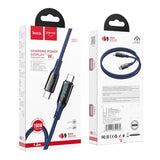 100W Type-C / USB-C to Type-C / USB-C Digital Display Charging Data Cable, Length: 1.2m(Blue)