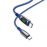 100W Type-C / USB-C to Type-C / USB-C Digital Display Charging Data Cable, Length: 1.2m(Blue)