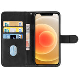 iPhone 12 Leather Phone Case(Black)