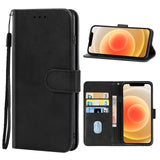iPhone 12 Leather Phone Case(Black)