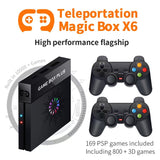 X6 Game Box 4K Video Games Console Magic Box with 2.4GHz Controller, Capacity:128GB(EU Plug)