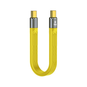 100W 40Gbps USB-C/Type-C to USB-C/Type-C FPC Flexible Data Cable, Length: 13.8cm(Yellow)