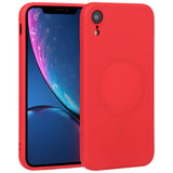 iPhone XR Liquid Silicone Full Coverage Shockproof Magsafe Phone Case(Red)