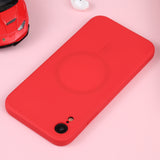 iPhone XR Liquid Silicone Full Coverage Shockproof Magsafe Phone Case(Red)