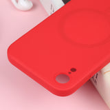 iPhone XR Liquid Silicone Full Coverage Shockproof Magsafe Phone Case(Red)