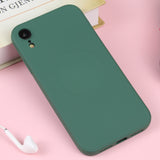 iPhone XR Liquid Silicone Full Coverage Shockproof Magsafe Phone Case(Deep Green)