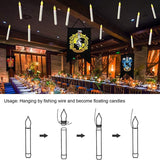 LED Electronic Candle Lights Flameless Long Rod Christmas Candle, Spec:Flashing Colorful Light