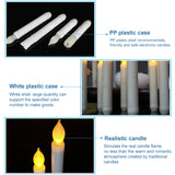 LED Electronic Candle Lights Flameless Long Rod Christmas Candle, Spec:Flashing Yellow Light-Red