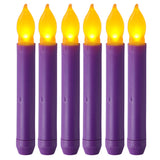 LED Electronic Candle Lights Flameless Long Rod Christmas Candle, Spec:Flashing Yellow Light-Purple