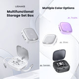 USAMS 60W USB To Type-C To Type-C 8 Pin + Micro USB Multifunctional Storage Box Data Cable, 1m (Tarnish)