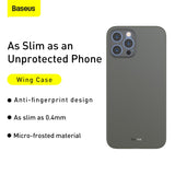 iPhone 12 mini Baseus Wing Series Protective PP Case(Transparent Black)