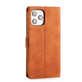 iPhone 12 / 12 Pro 6.1  Diaobaolee Pure Fresh Texture Horizontal Flip Leather Case (Light Brown)