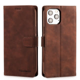 iPhone 12 mini Diaobaolee Pure Fresh Texture Horizontal Flip Leather Case (Brown)