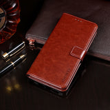 iPhone 12 / 12 Pro idewei Crazy Horse Texture Horizontal Flip Leather Case with Holder (Brown)