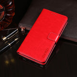 iPhone 12 / 12 Pro idewei Crazy Horse Texture Horizontal Flip Leather Case with Holder (Red)
