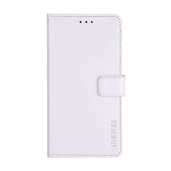 iPhone 12 / 12 Pro idewei Crazy Horse Texture Horizontal Flip Leather Case with Holder (White)