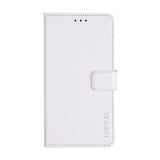 iPhone 12 / 12 Pro idewei Crazy Horse Texture Horizontal Flip Leather Case with Holder (White)