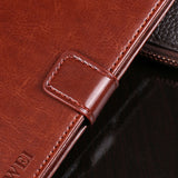 iPhone 12 / 12 Pro idewei Crazy Horse Texture Horizontal Flip Leather Case with Holder (Dark Blue)