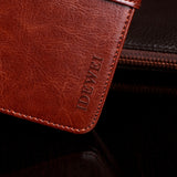 iPhone 12 / 12 Pro idewei Crazy Horse Texture Horizontal Flip Leather Case with Holder (Sky Blue)