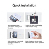 Sonoff Touch 86mm 1 Gang Tempered Glass Panel Wall Switch Smart Home Light Touch Switch