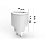 15A WiFi EU Plug Power Adapter APP Remote Control Timer Smart Socket, RGB Colors LED Light, AC 100-250V