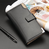 Baellerry Men Long Wallet New Style Young Fashion Hand Bag Wallet(Black)