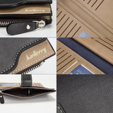 Baellerry Men Long Wallet New Style Young Fashion Hand Bag Wallet(Black)