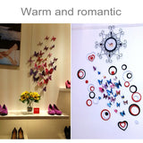 60 PCS Home Decoration Originality Double- deck PVC 3D Butterfly Wall Paste