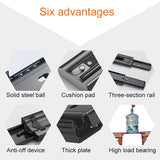 3-section Mute Stainless Steel Sliding Drawer Slides Ball Slide Rail Length: 25cm