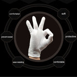 Pure Cotton Working Gloves, Thickened, Size：Free Size