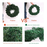 Christmas Ornaments Encrypted Rattan Double Ring Christmas Wreath Door Ornament, Size : 60cm