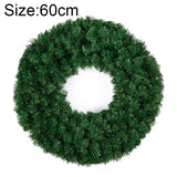Christmas Ornaments Encrypted Rattan Double Ring Christmas Wreath Door Ornament, Size : 60cm