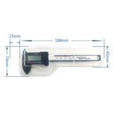 Plastic Fiber Digital Display Vernier Caliper, Measure Range: 100mm, Plastic Box Packing