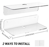 Fridja Clear Floating Shelves,Acrylic Wall Shelf for Bathroom Bedroom for Home