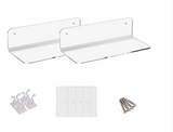 Fridja Clear Floating Shelves,Acrylic Wall Shelf for Bathroom Bedroom for Home
