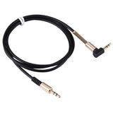 Jack Male to Male Plug Stereo Audio AUX Cable 1m 3.5mm (Black)